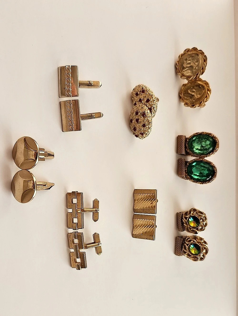 Vintage SWANK Gold-Tone Cufflink Lot